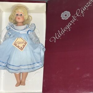 Blonde Doll in Light Blue Dress